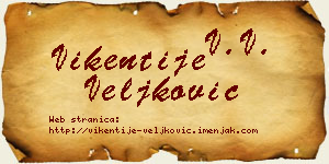 Vikentije Veljković vizit kartica
